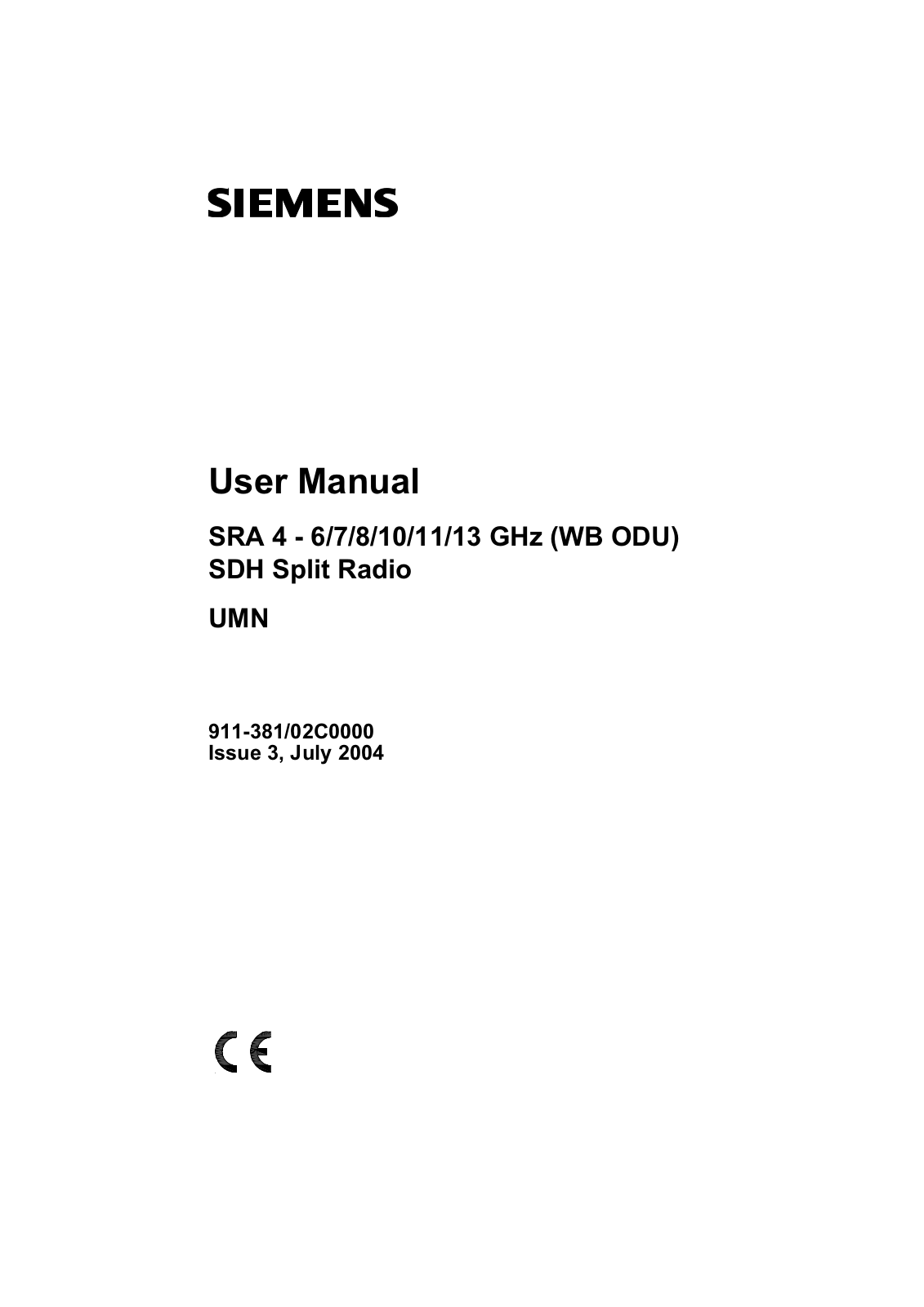 Siemens SRA 4 User Manual