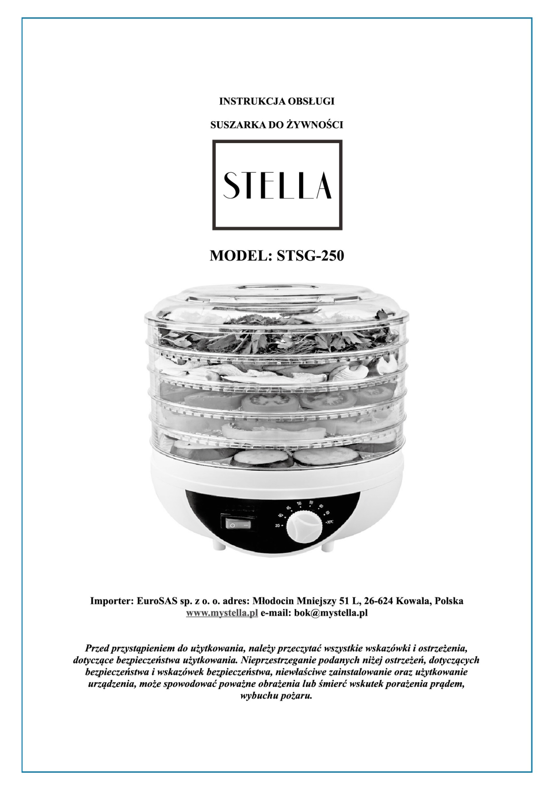 STELLA STSG-250 User guide - ManualMachine.com