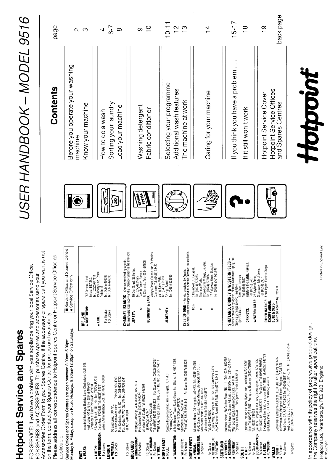 Hotpoint-Ariston HB9516 User Manual