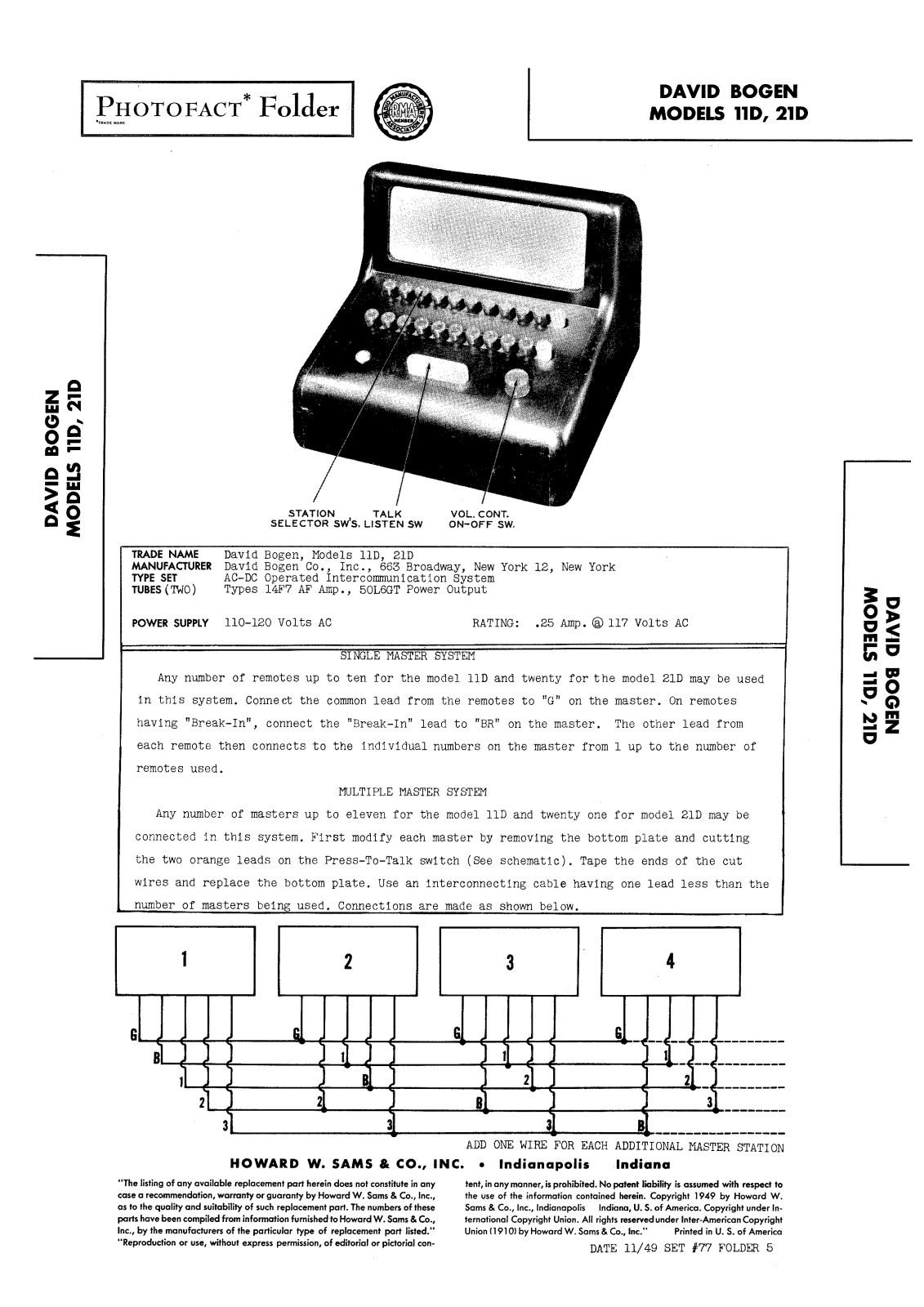 Bogen 11D Service Manual