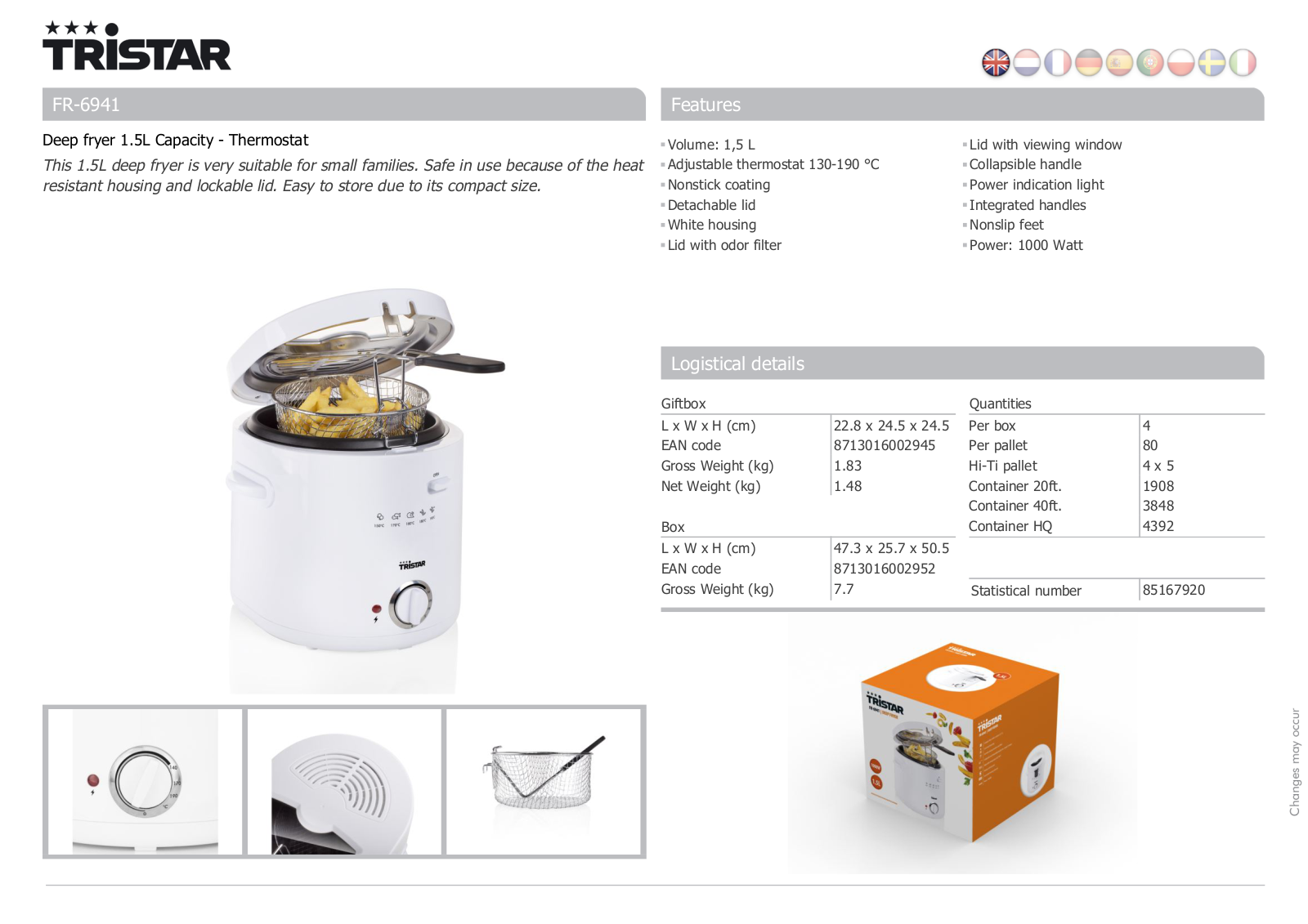 Tristar FR-6941 User Manual