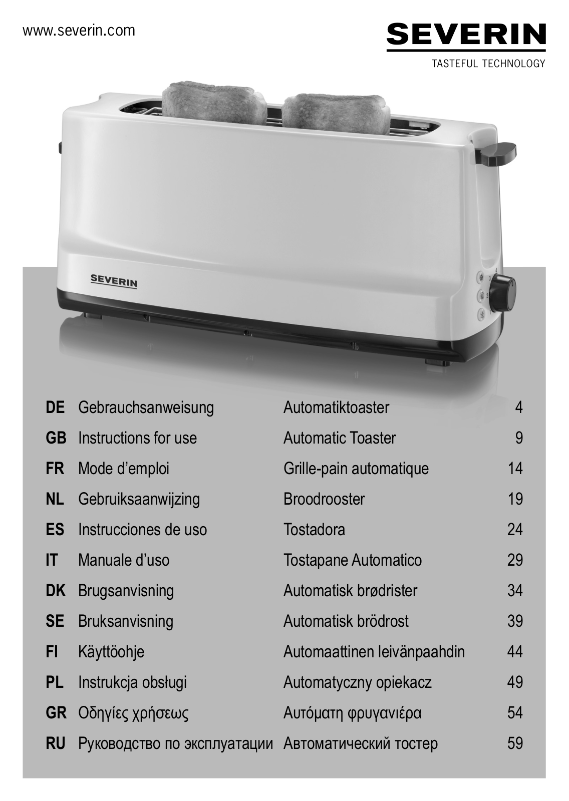 Severin AT 2232 User guide