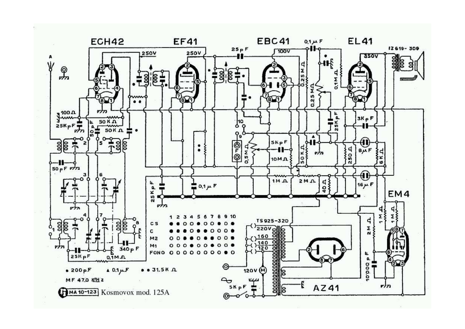 Kosmovox 125a schematic