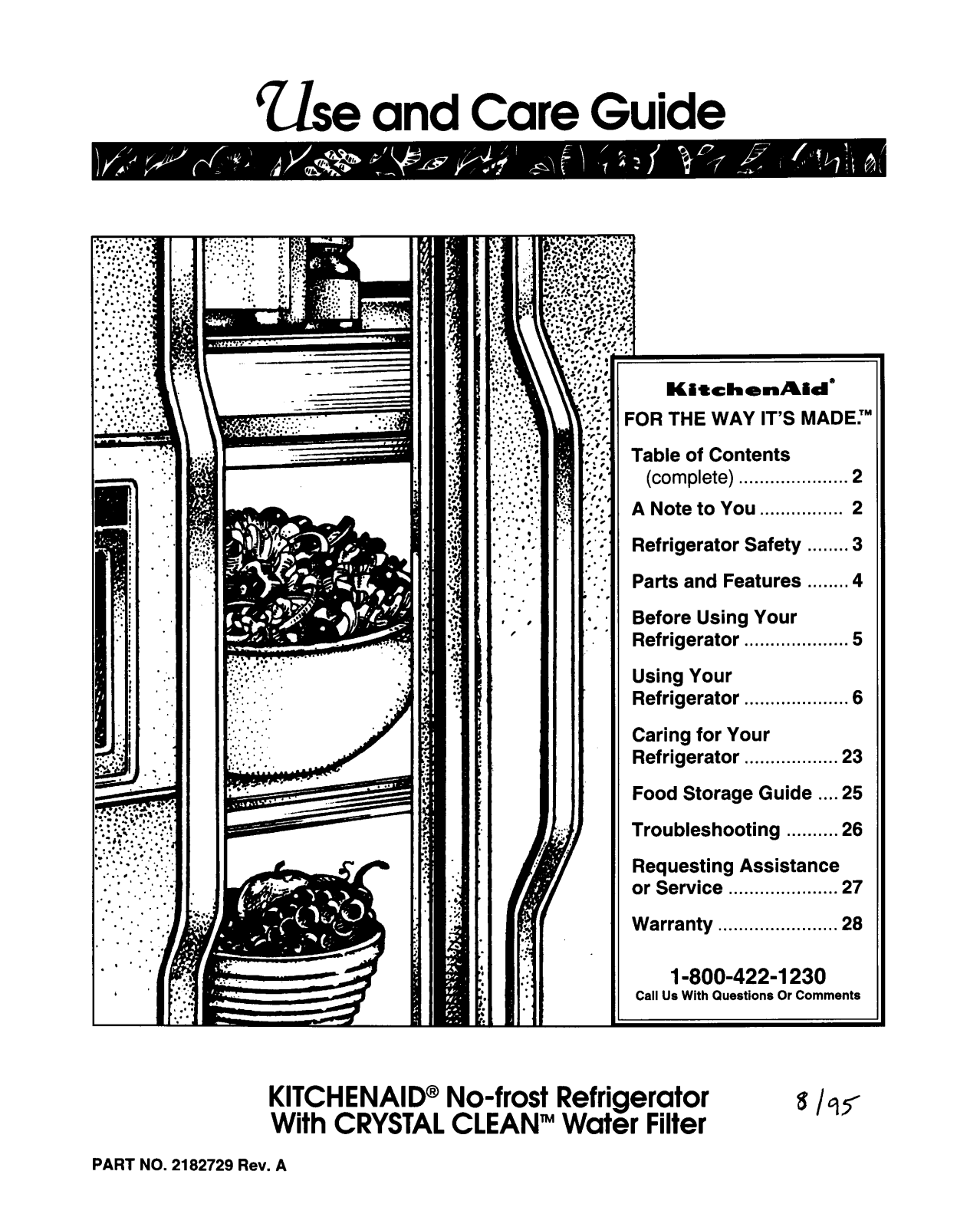 KitchenAid KSRS25FDWH01 Owner's Manual