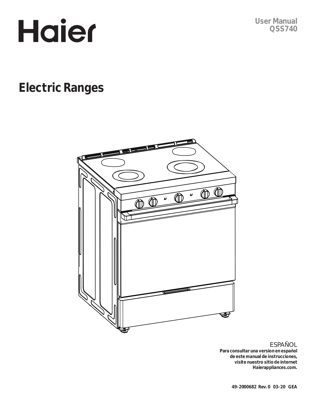 Haier QSS740BNTS, QSS740RNSS Use & Care Guide