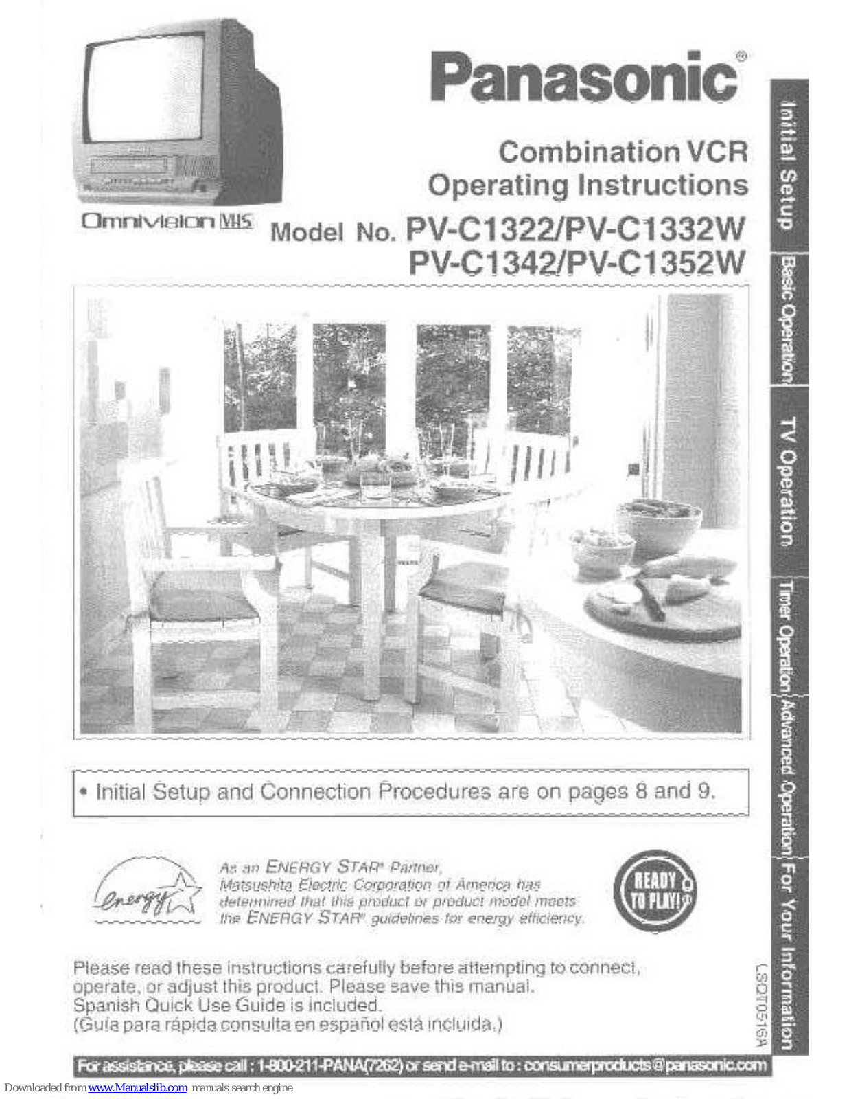 Panasonic PV-C1352W, PV-C1322, PV-C1332W, PV-C1322W Operating Manual