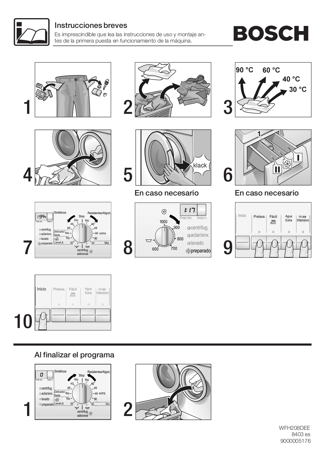 Bosch WFH208DEE User Manual