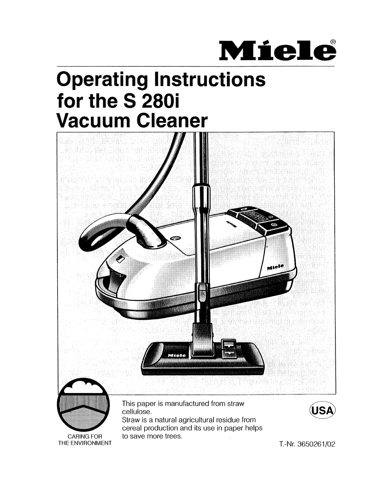 Miele S280I User Manual