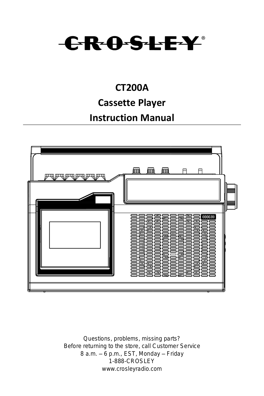 Crosley CT200A Instruction Manual