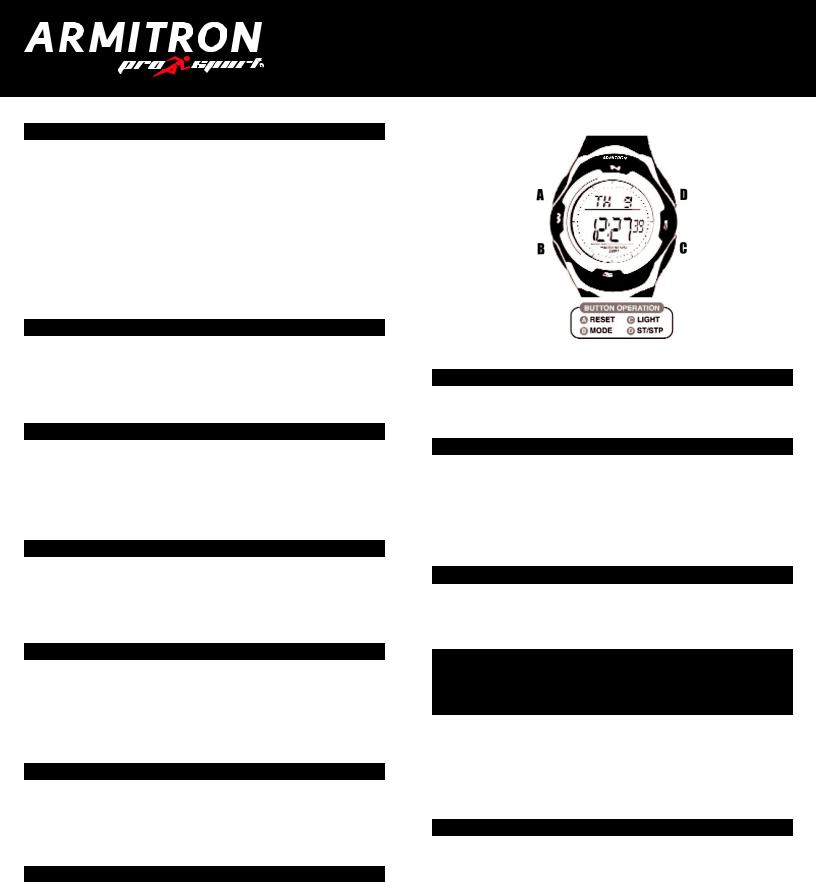 Armitron Armitron MD0699 Series Watch User Manual