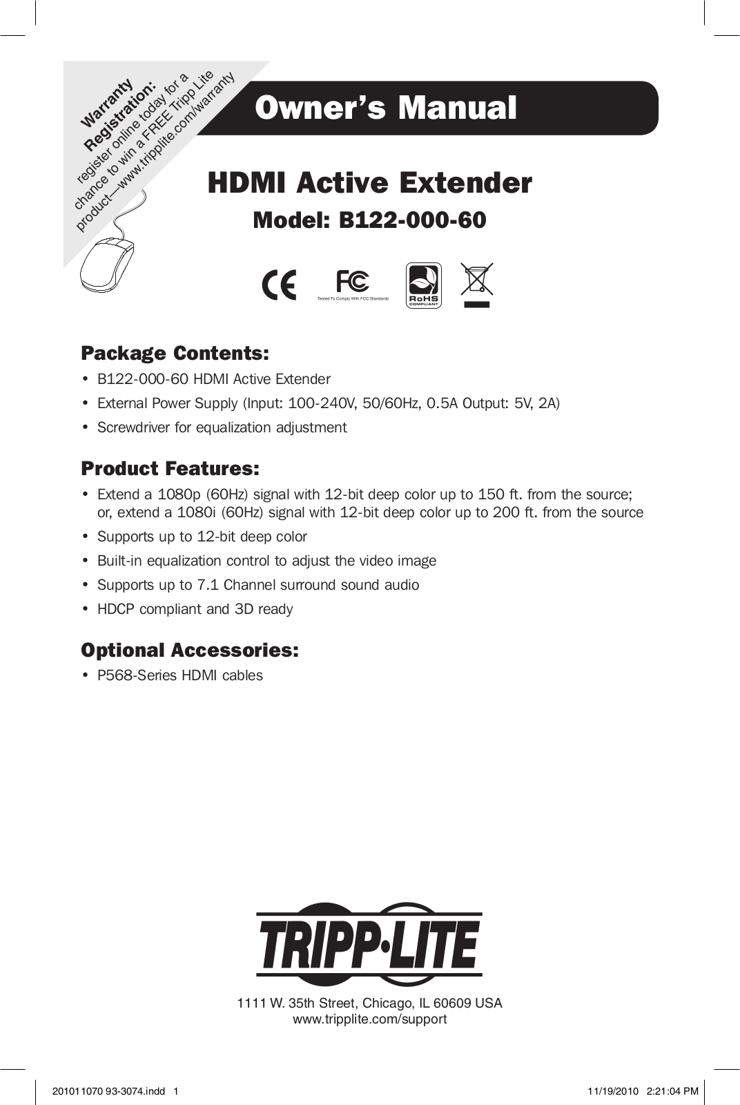 Tripp Lite B122-000-60 User Manual