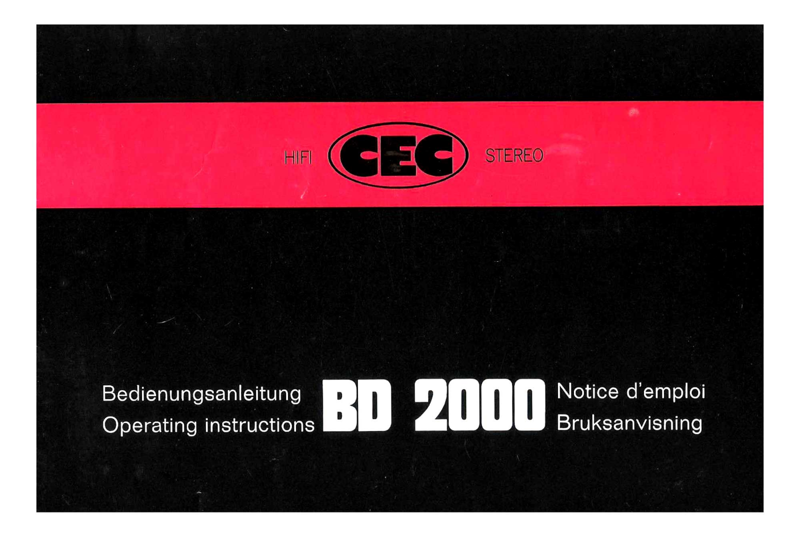 Cec BD-2000 Owners Manual - ManualMachine.com