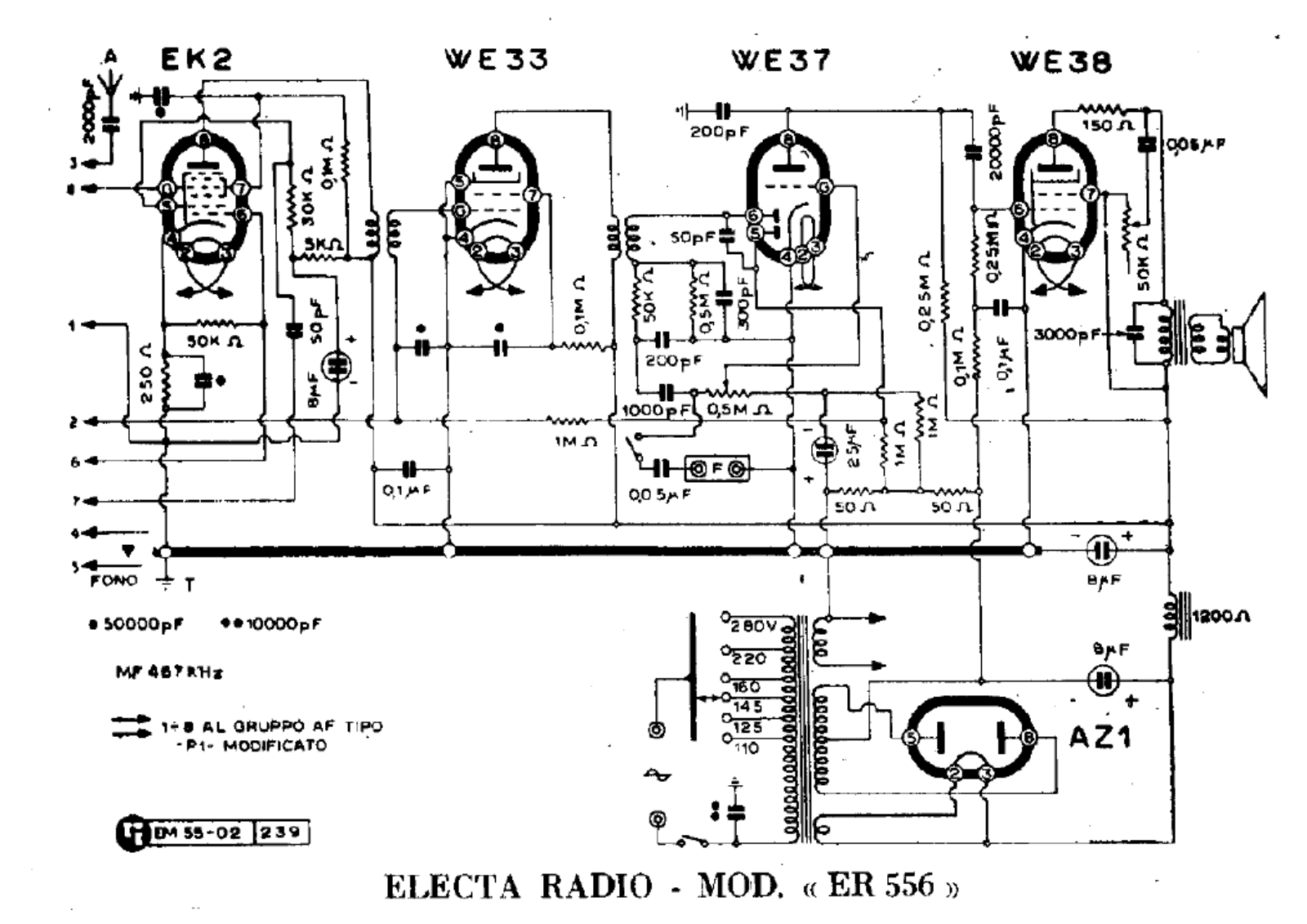 Electa Radio er556 schematic