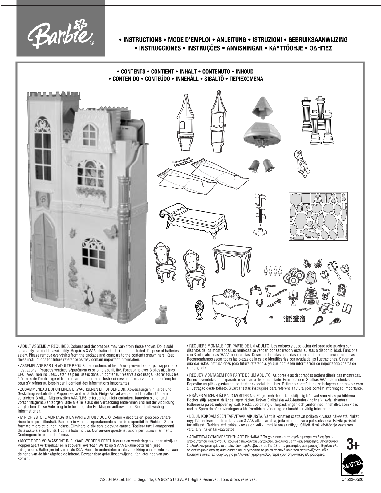 Fisher-Price C4522 Instruction Sheet