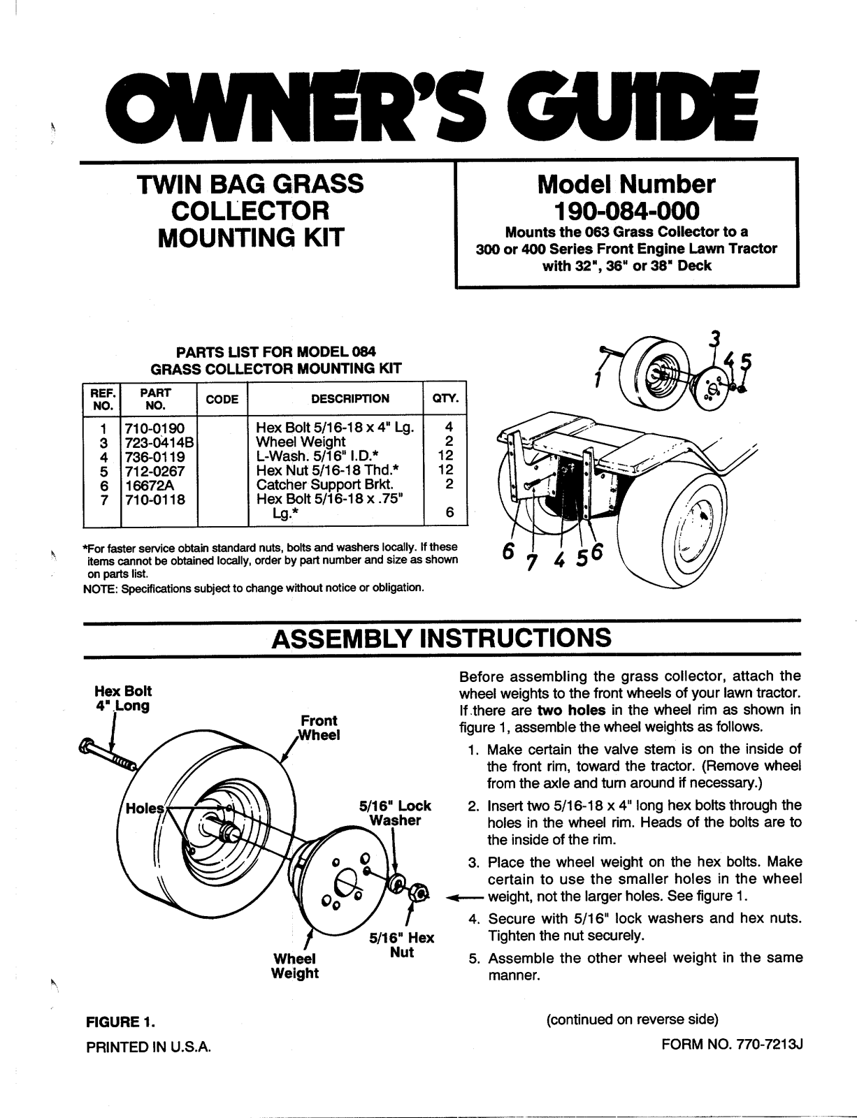 Mtd OEM-190-084 owners guide