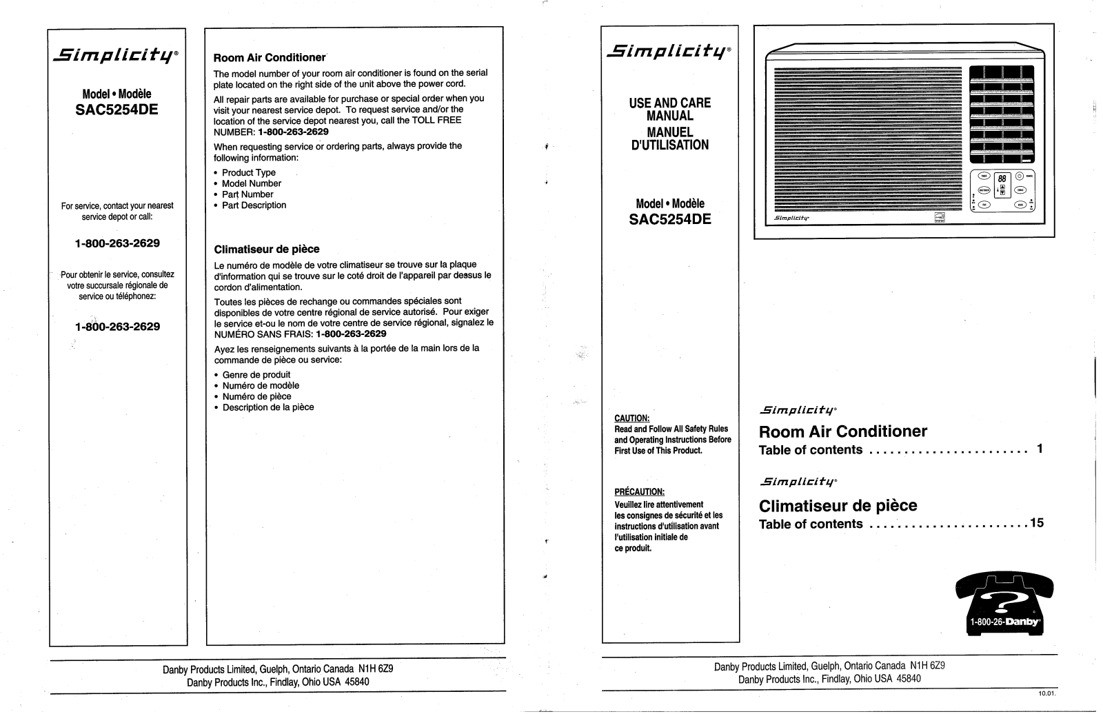 Danby SAC5254DE User Manual