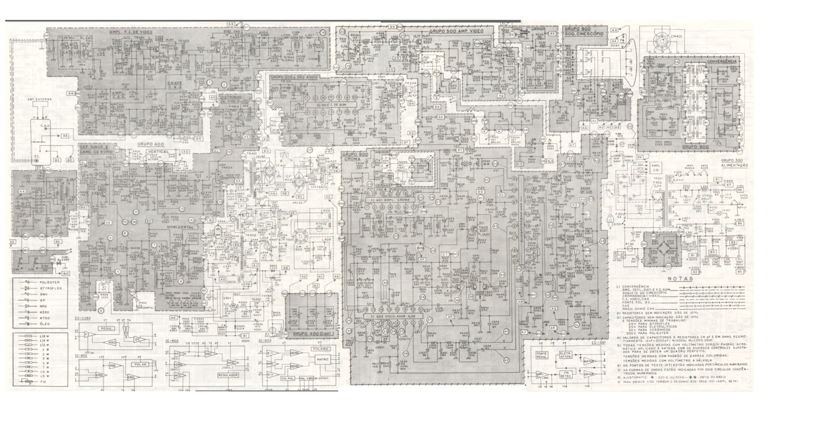 Philco Chassis 385-tv Schematic