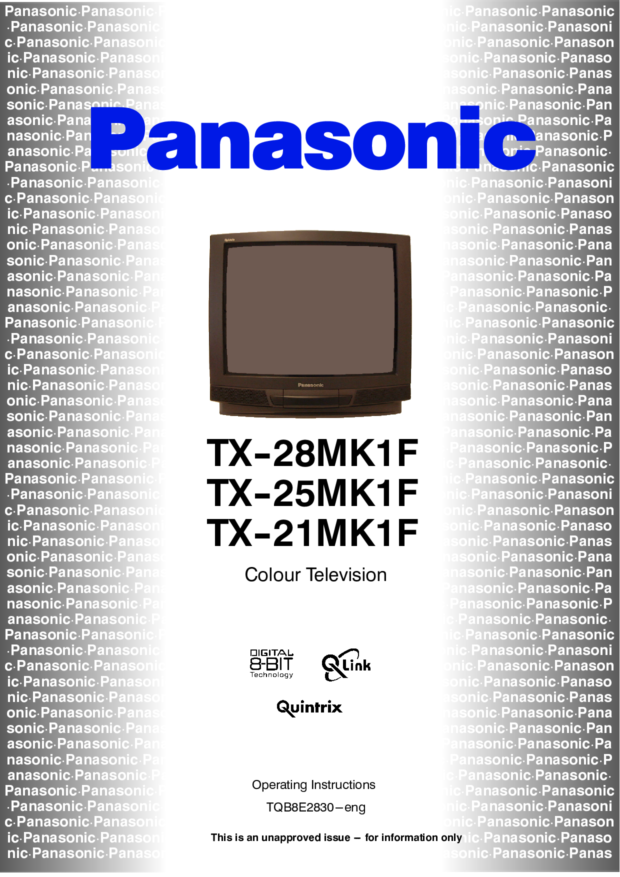 Panasonic TX-25MK1F, TX-28MK1F, TX-21MK1F User Manual