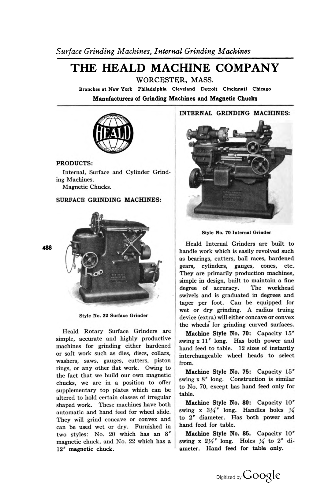 Heald Machine The Heald Machine Co. Grinder - ManualMachine.com