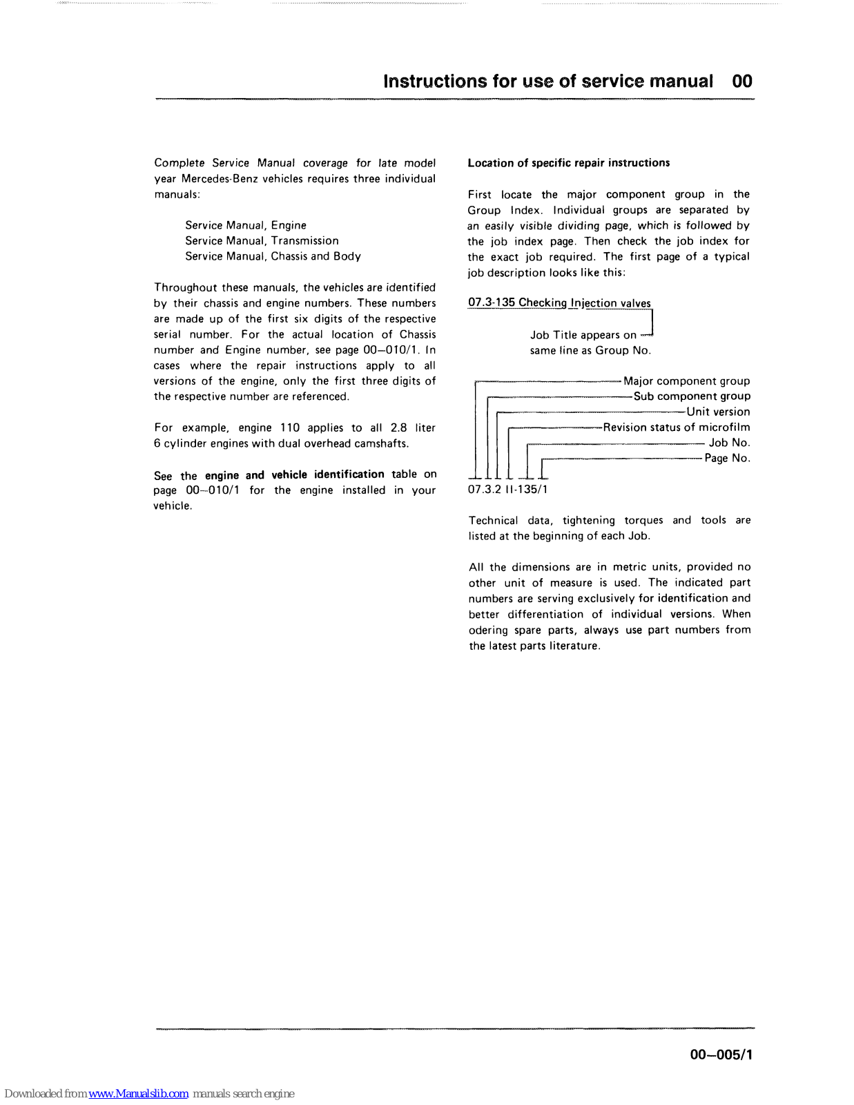 Mercedes-Benz 280, 280 C, 280 CE, 280 S, 280 SE Service Manual