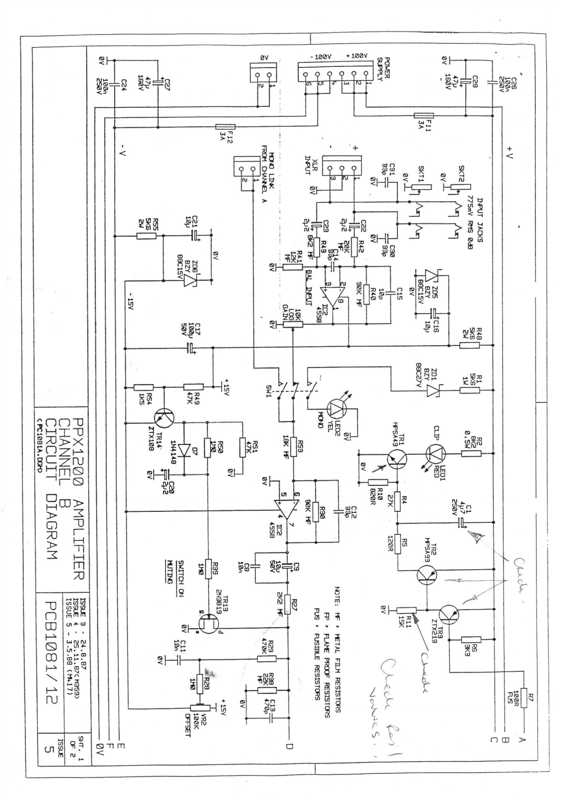 Citronic PPX-1200 Schematic