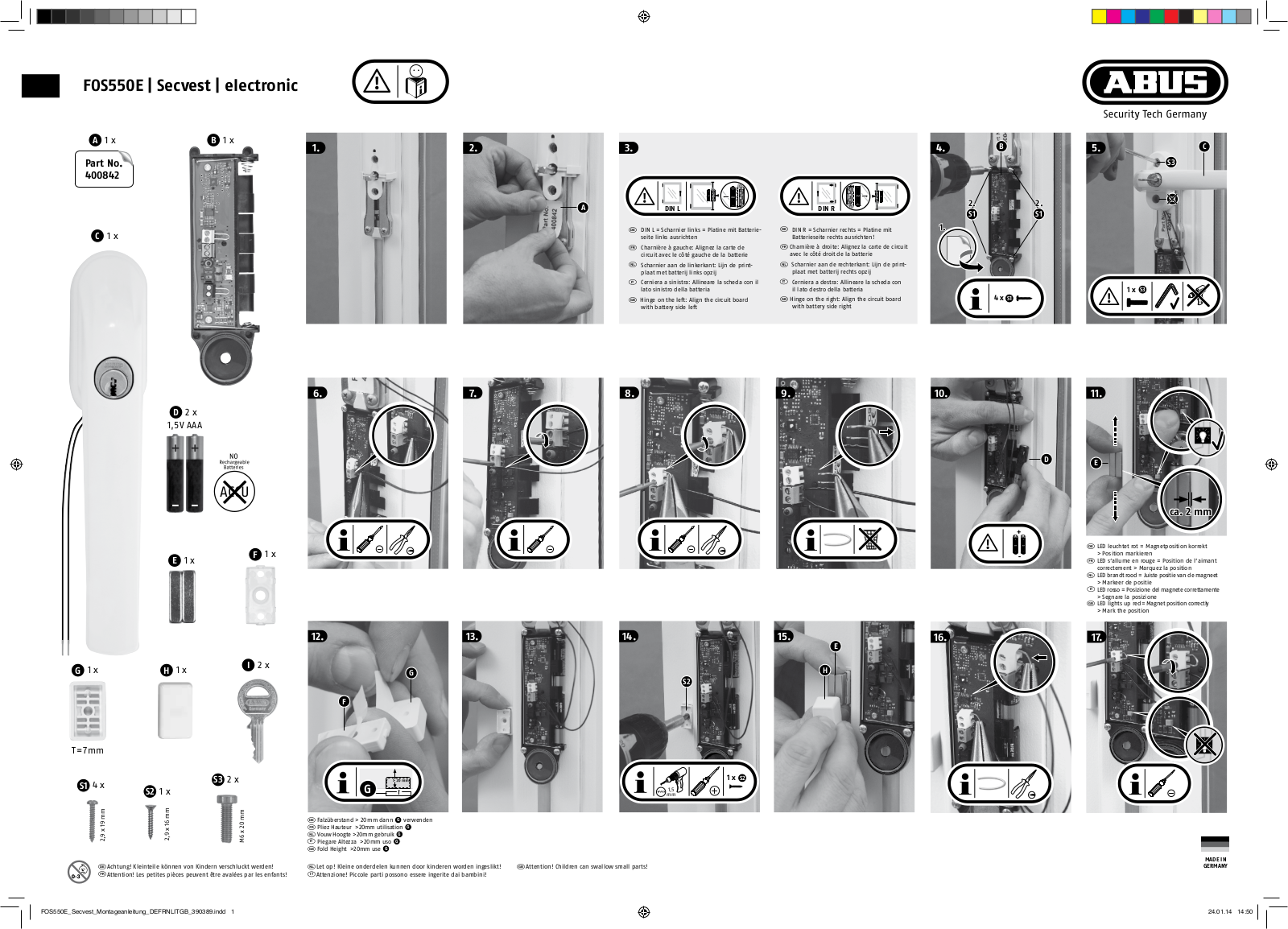 ABUS FUFT50031, FUFT50032 Operating instructions