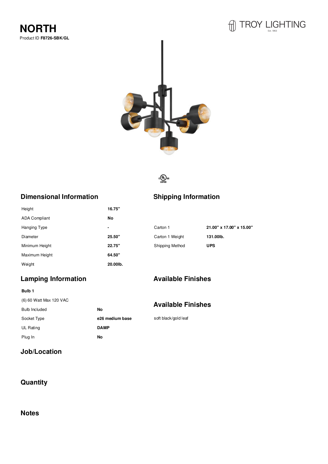 AllModern W006458644 Specifications - ManualMachine.com