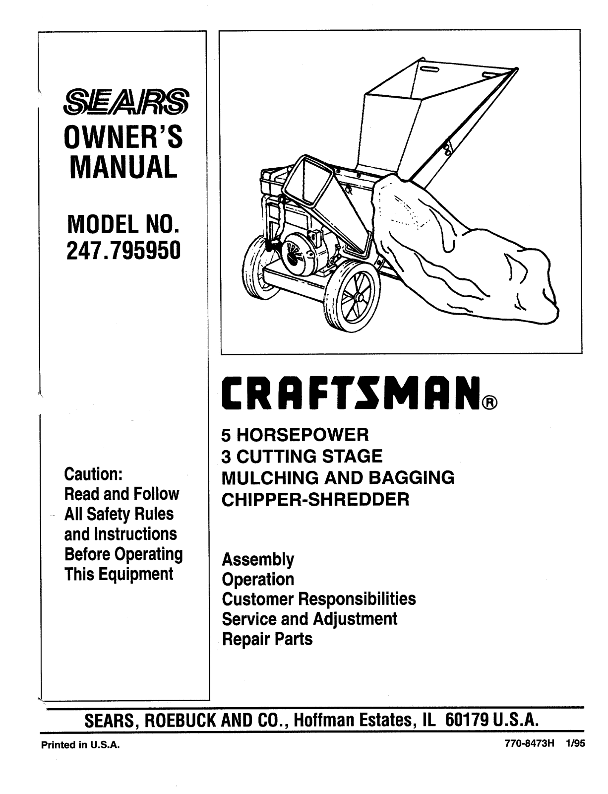 Craftsman 247.79595 User Manual