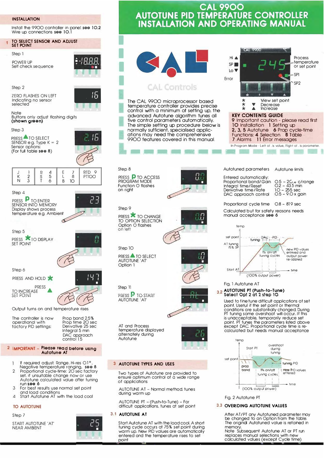 CAL Controls 9900 Operating Manual