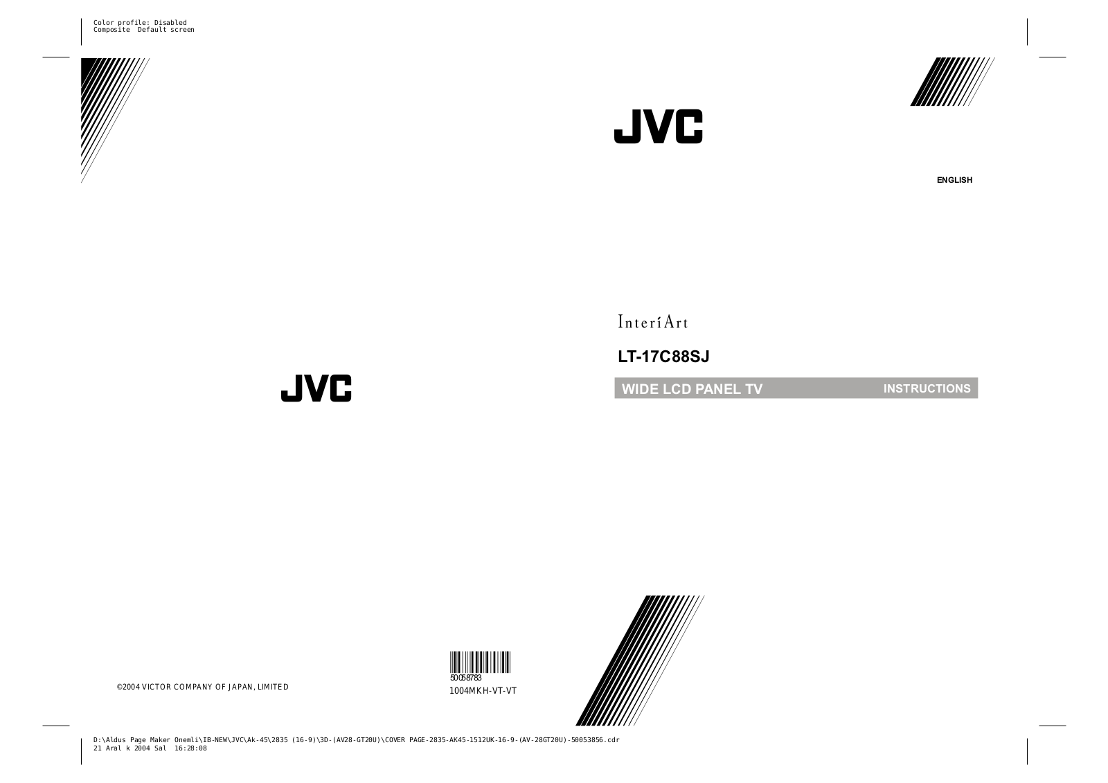 JVC LT-17C88SJ User Manual