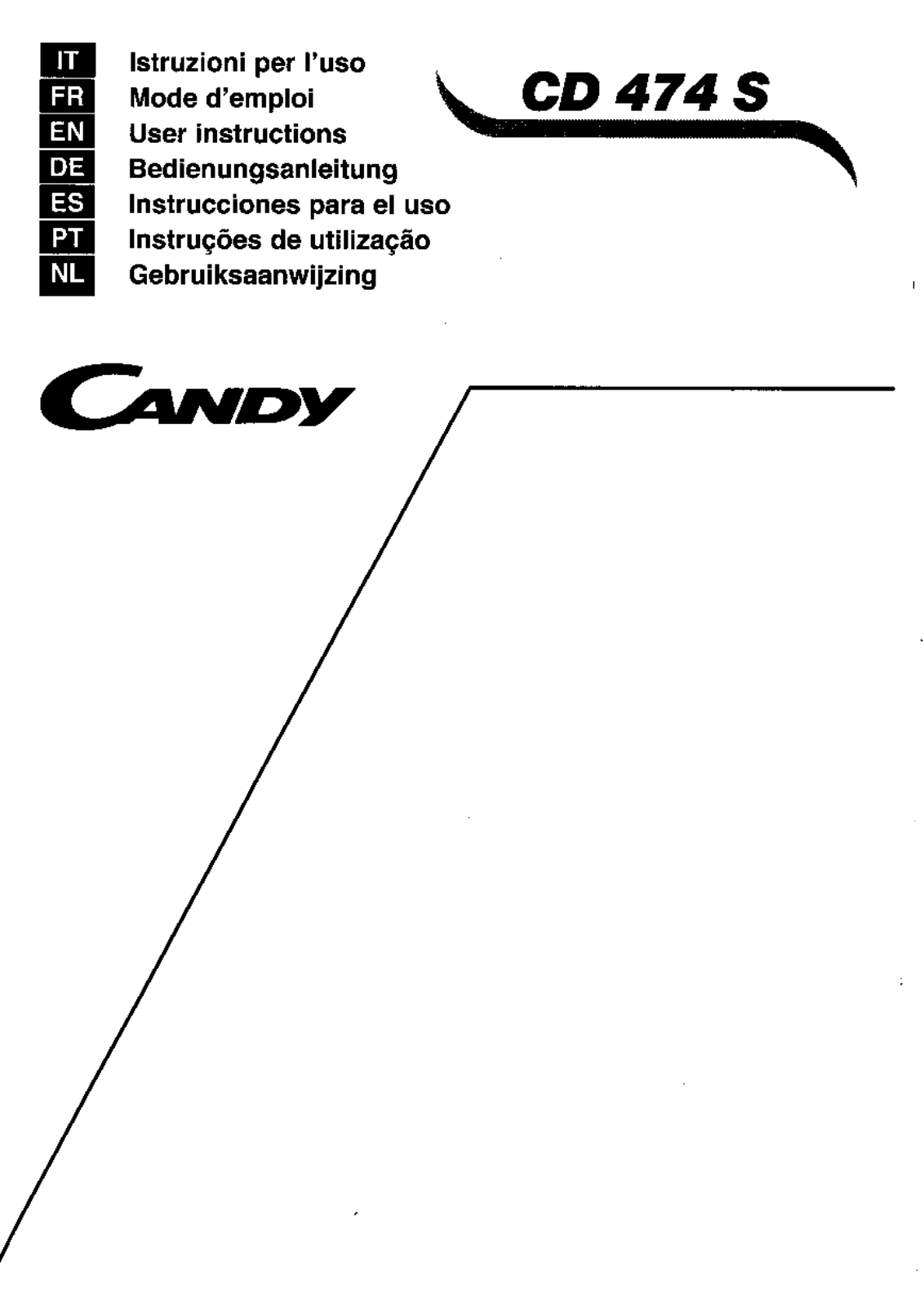 CANDY CD474S User Manual
