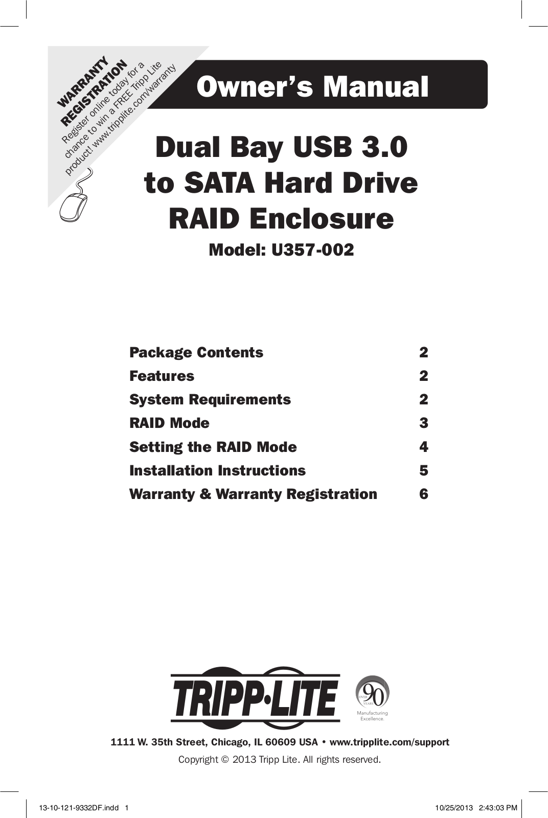 Tripp Lite U357-002 User Manual