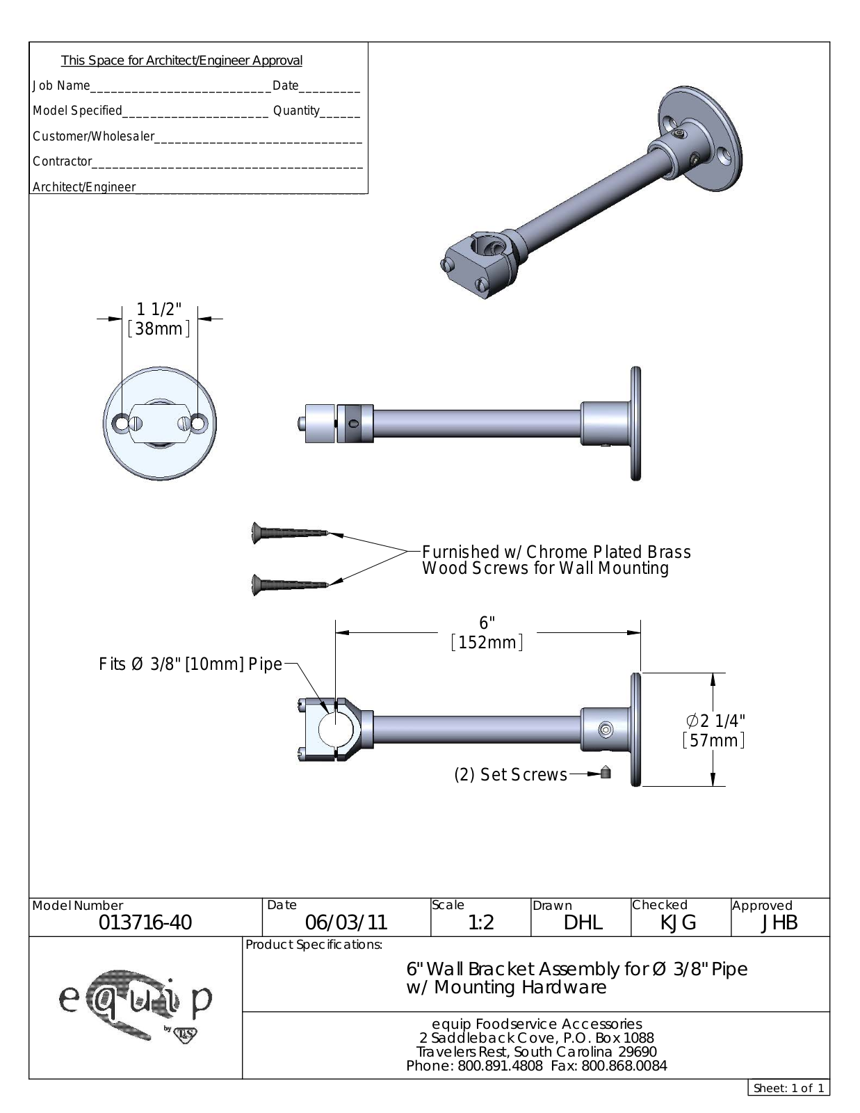 T&S Brass 013716-40 User Manual