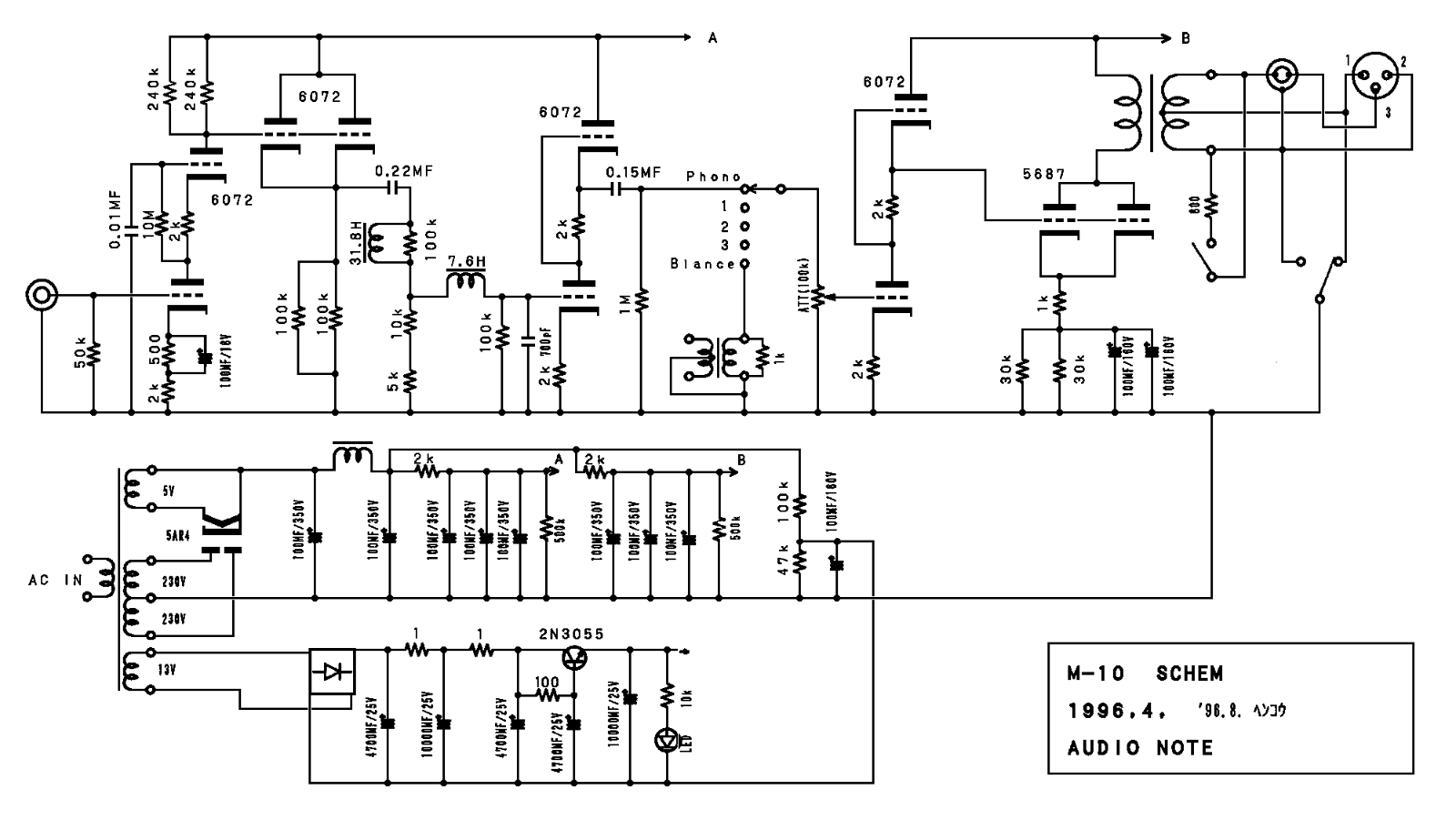 Audio Note M-10 Schematic