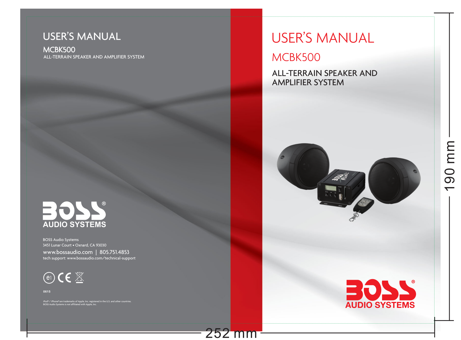 Boss Audio MCBK500 User Manual