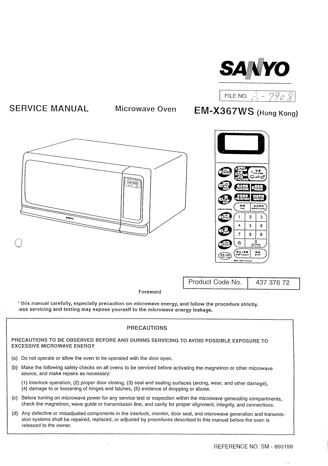 Sanyo EM-X367WS Schematic