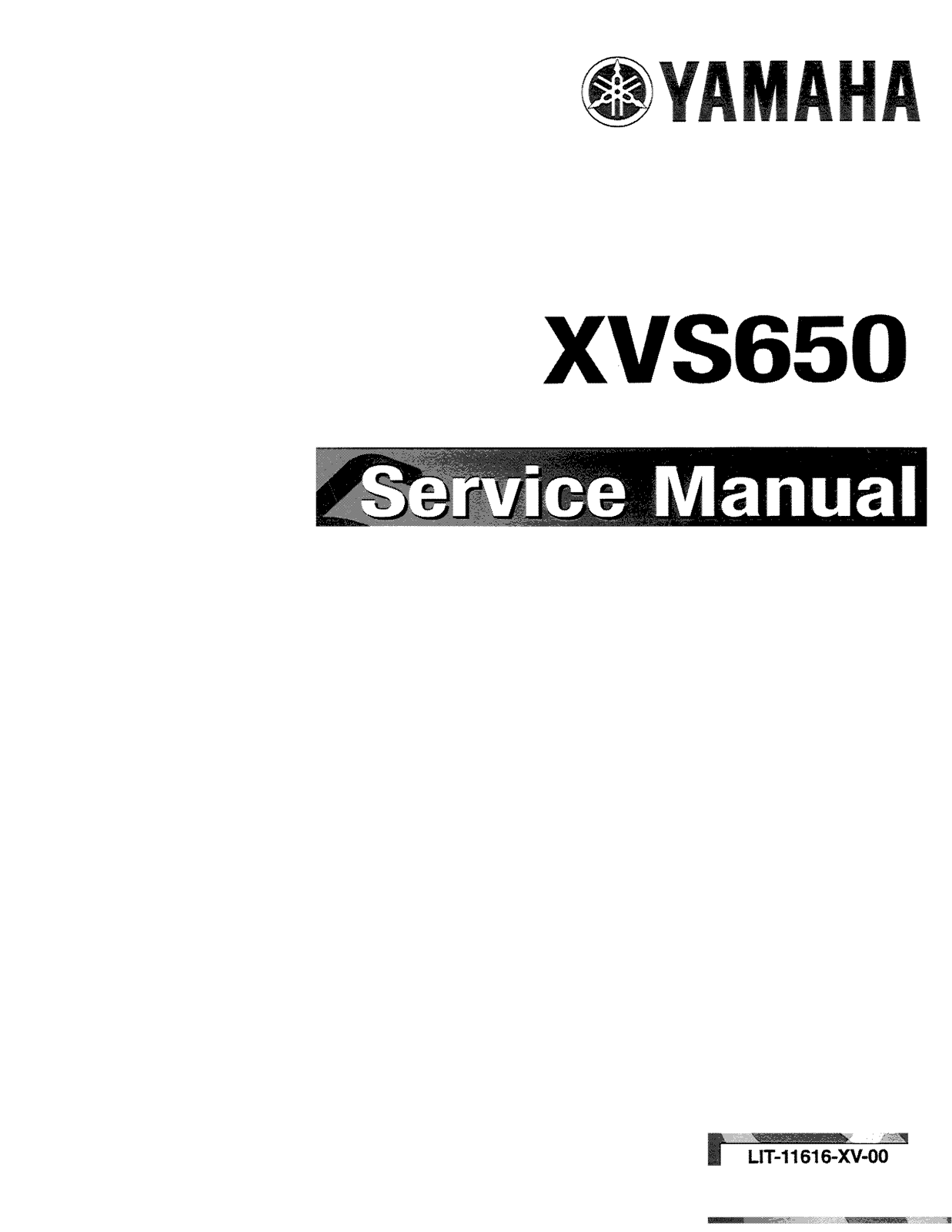 YAMAHA XVS650 SERVICE MANUALS