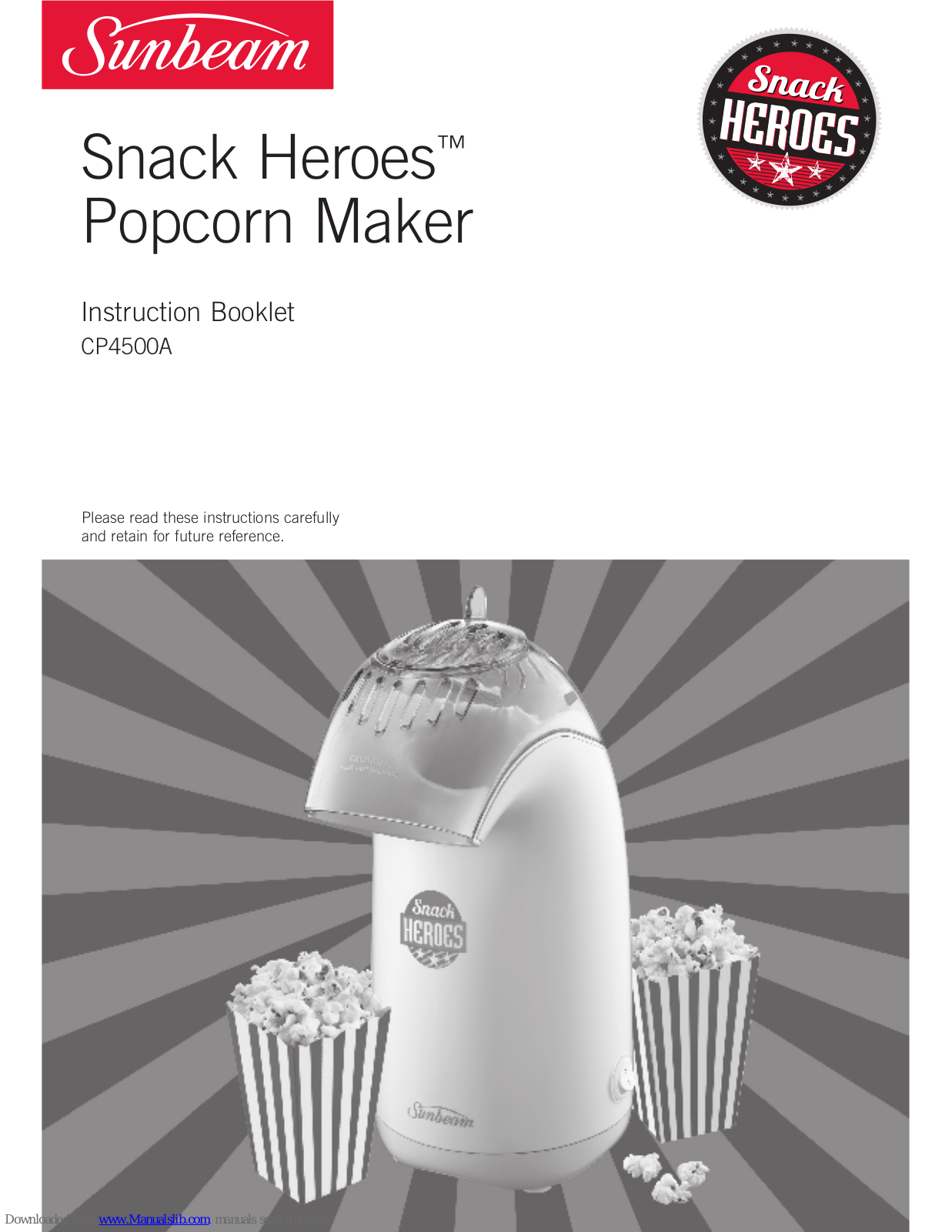 Sunbeam Snack Heroes CP4500A Instruction Booklet