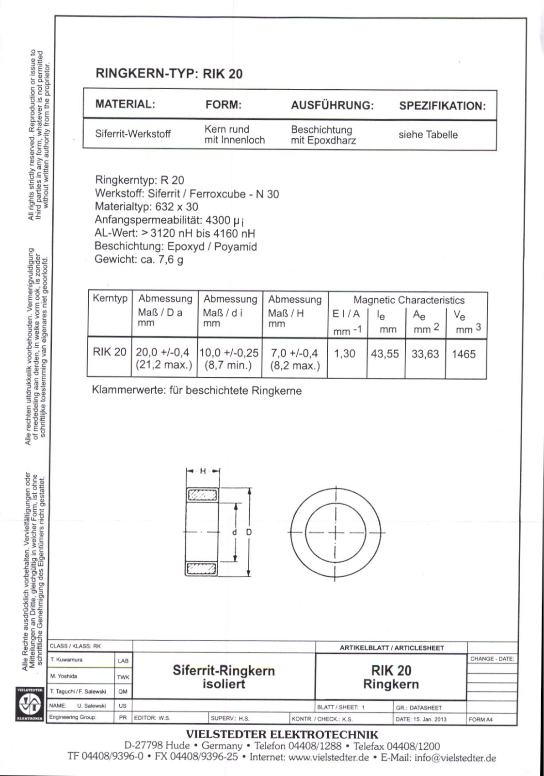 Datasheet RIK 20 Datasheet (FREI) - ManualMachine.com