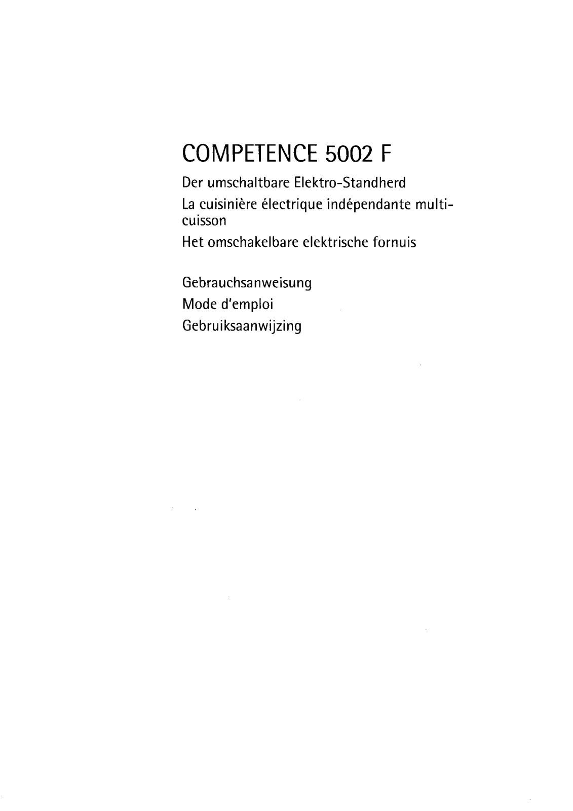 Aeg 5002F User Manual