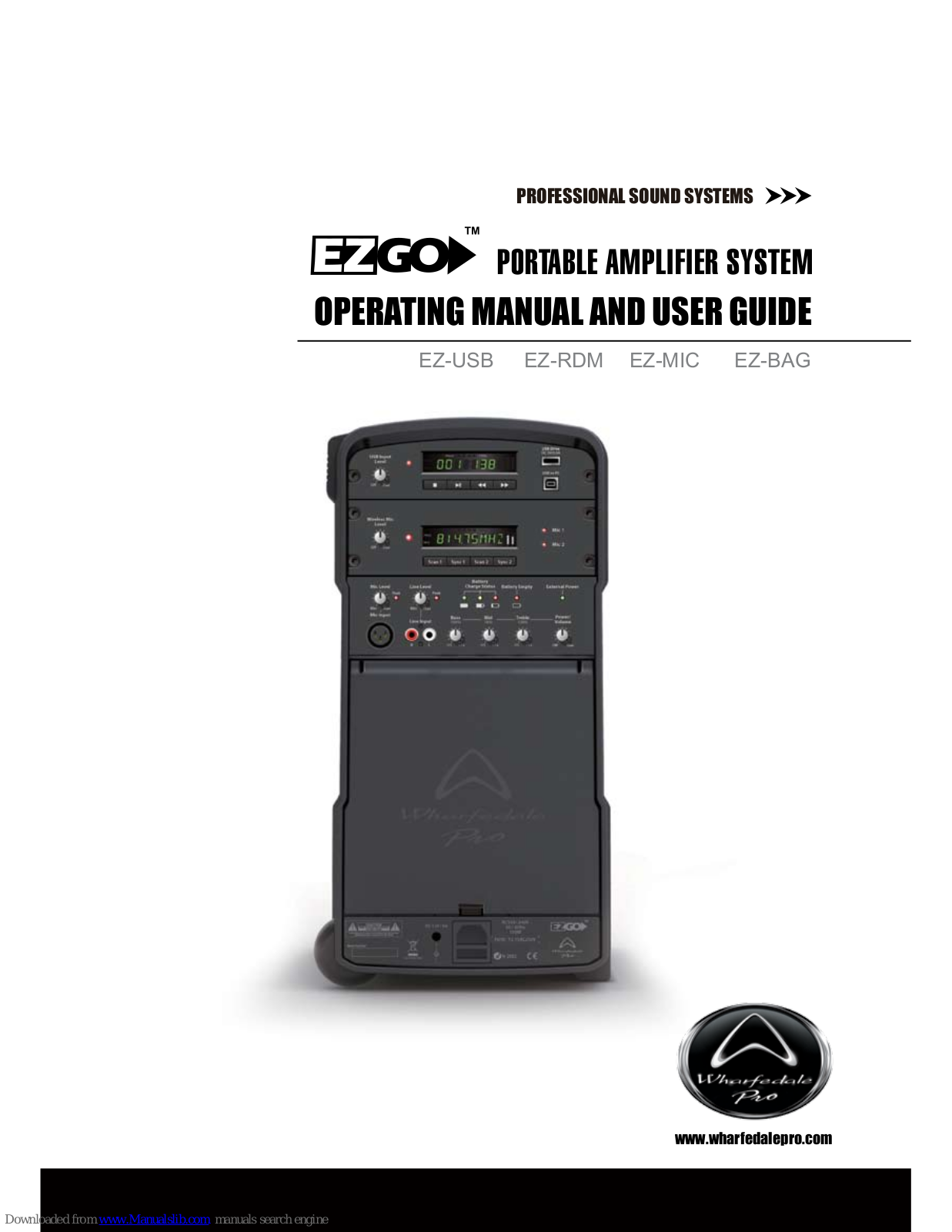 Wharfedale Pro EZ-USB, EZ-RDM, EZ-MIC Operating Manual And User Manual