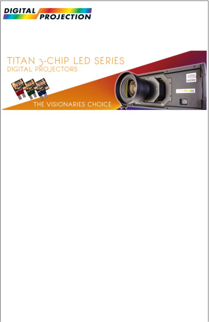 Digital Projection TITAN LED 1080p 3D Product Sheet