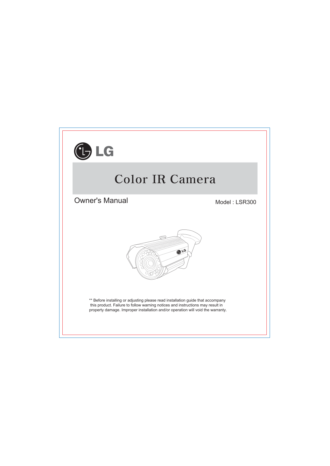 LG LSR300P-DA Owner’s Manual