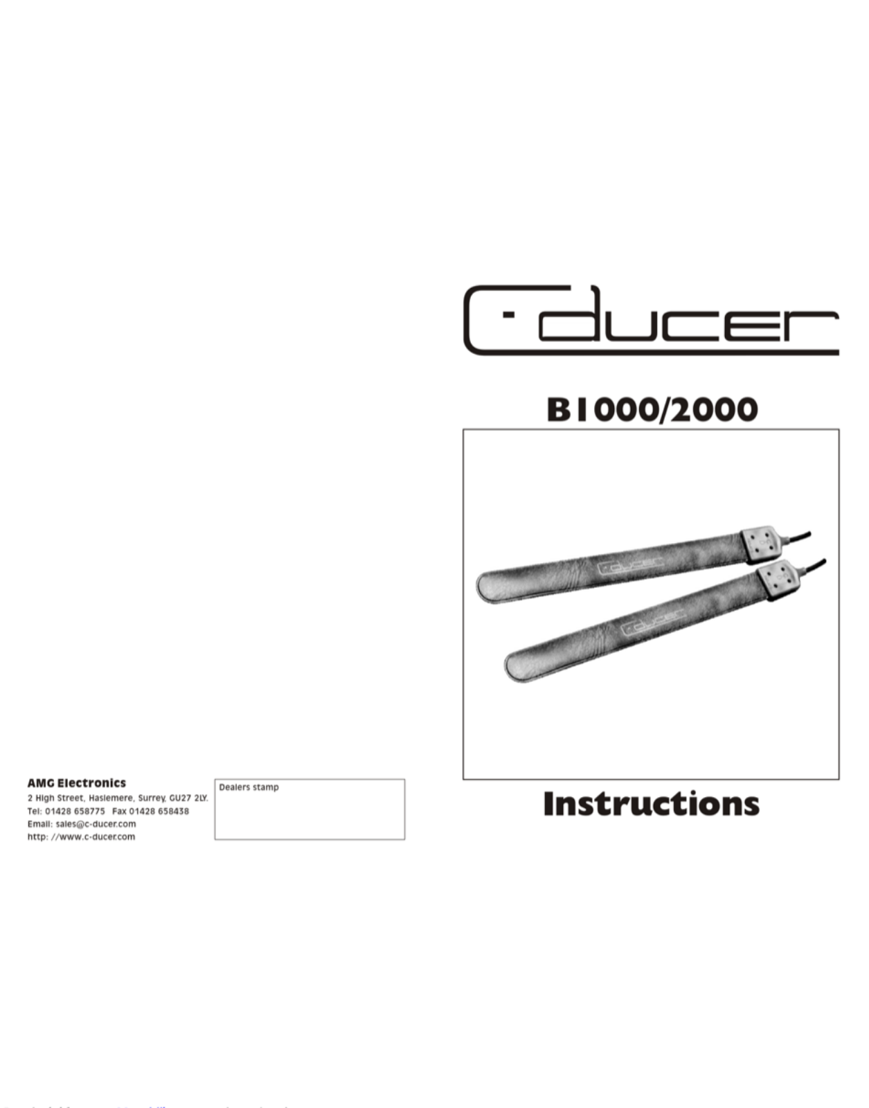 C-ducer B2000 Instructions