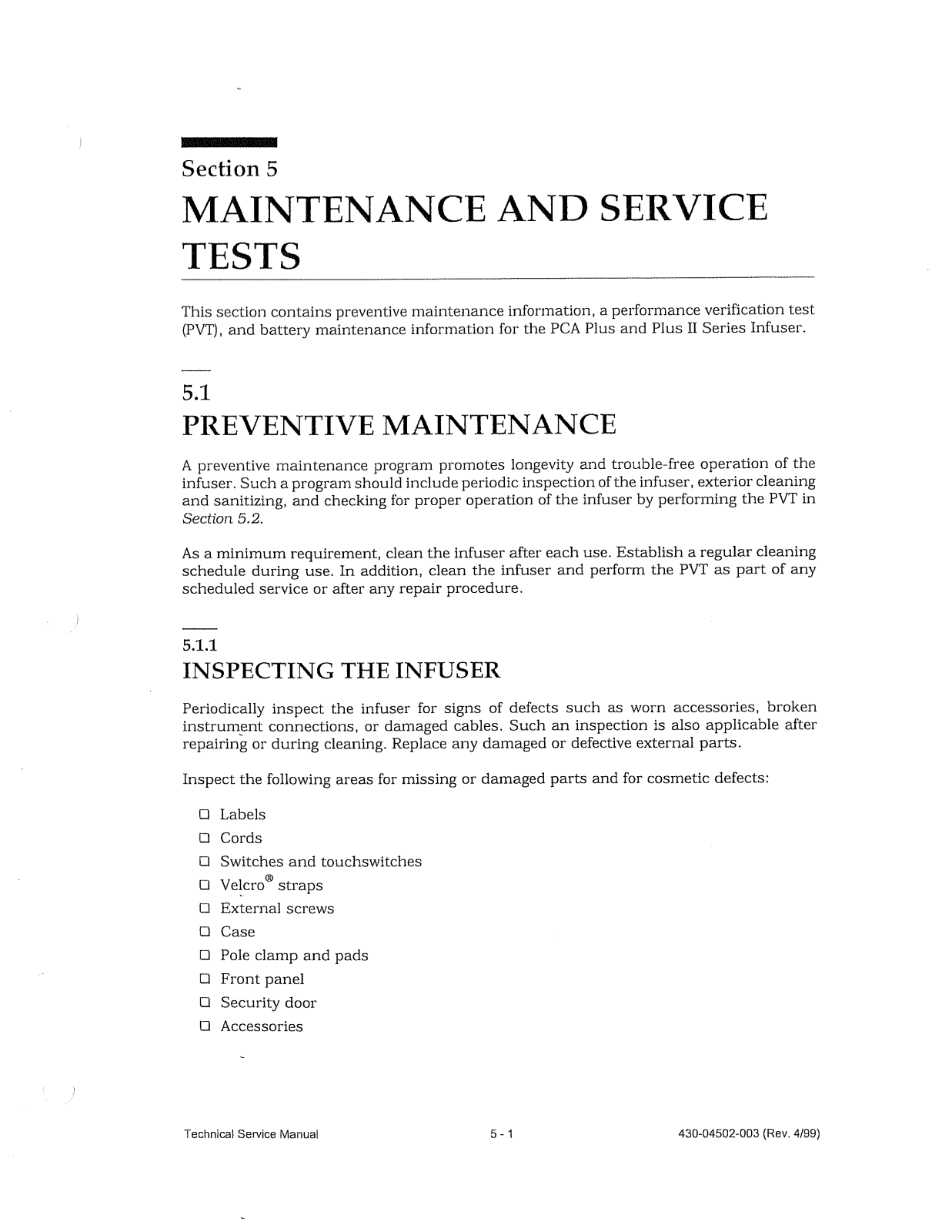 LifeCare PCA Plus Infuser Maintenance procedure - ManualMachine.com