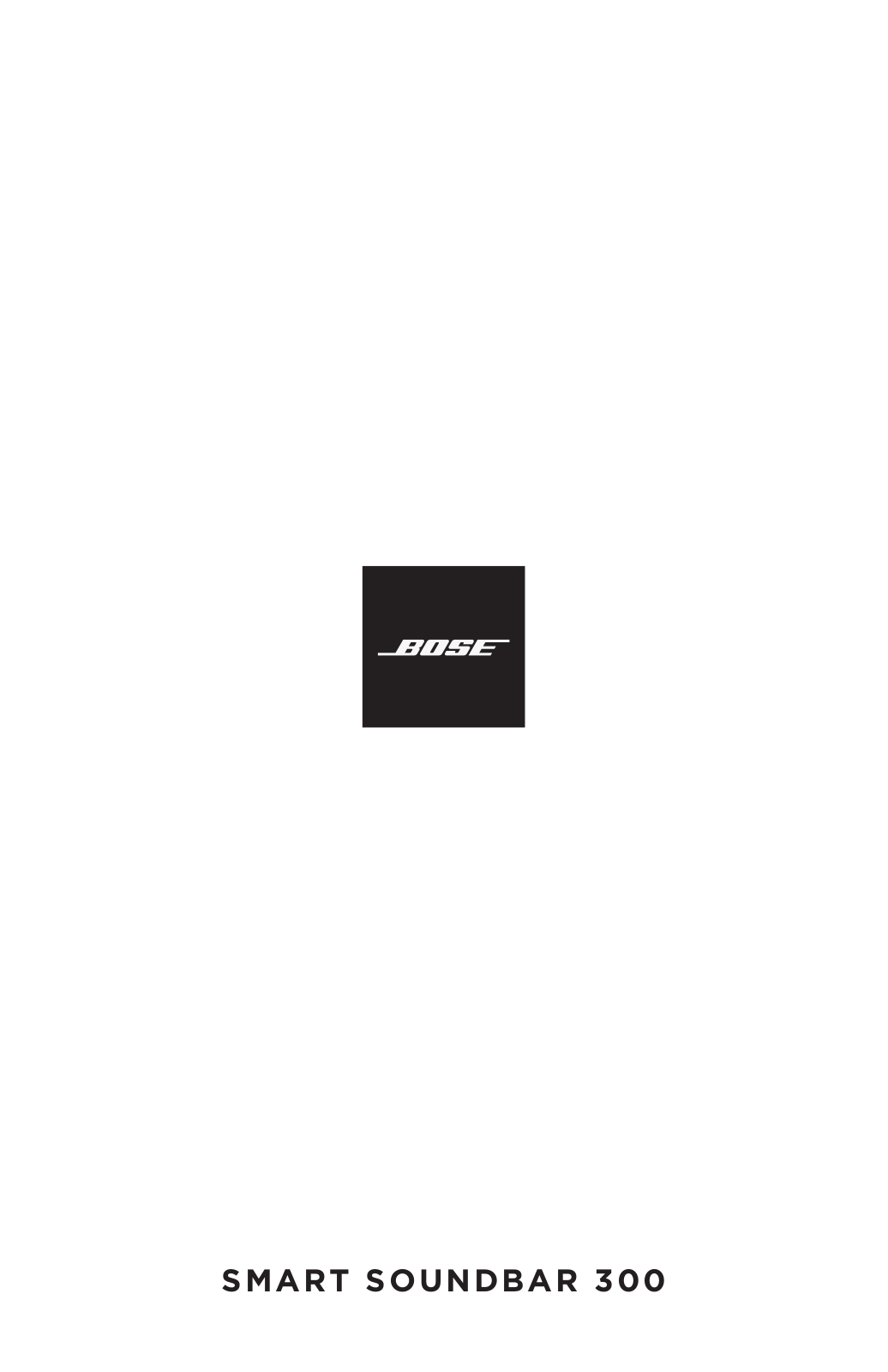 Bose Soundbar 300 operation manual