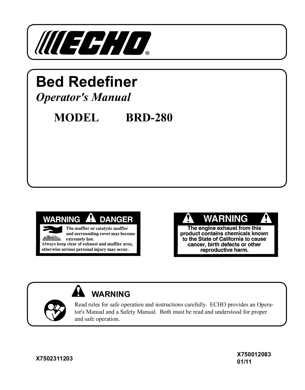 Echo BRD-280 User Manual