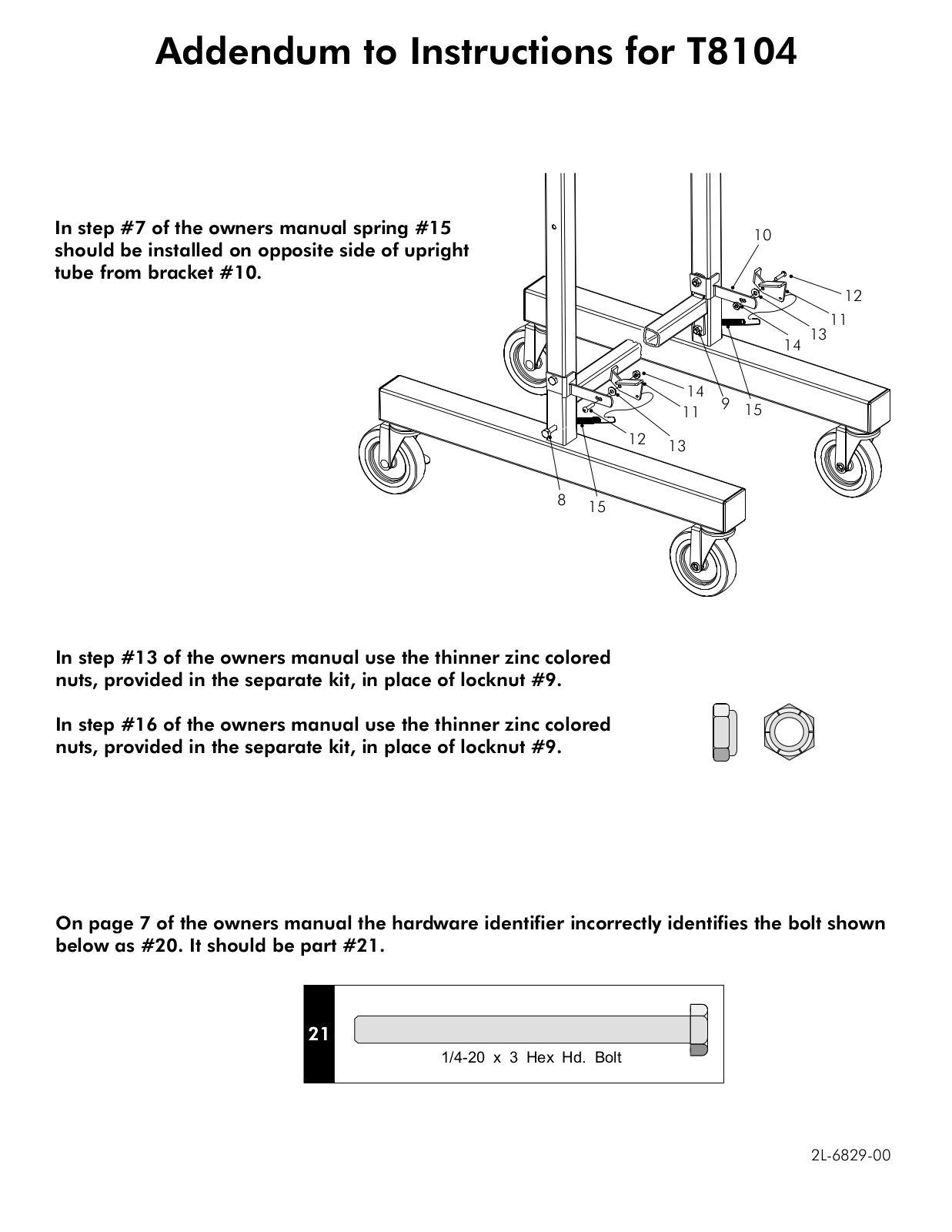 Escalade sports T8104 User Manual