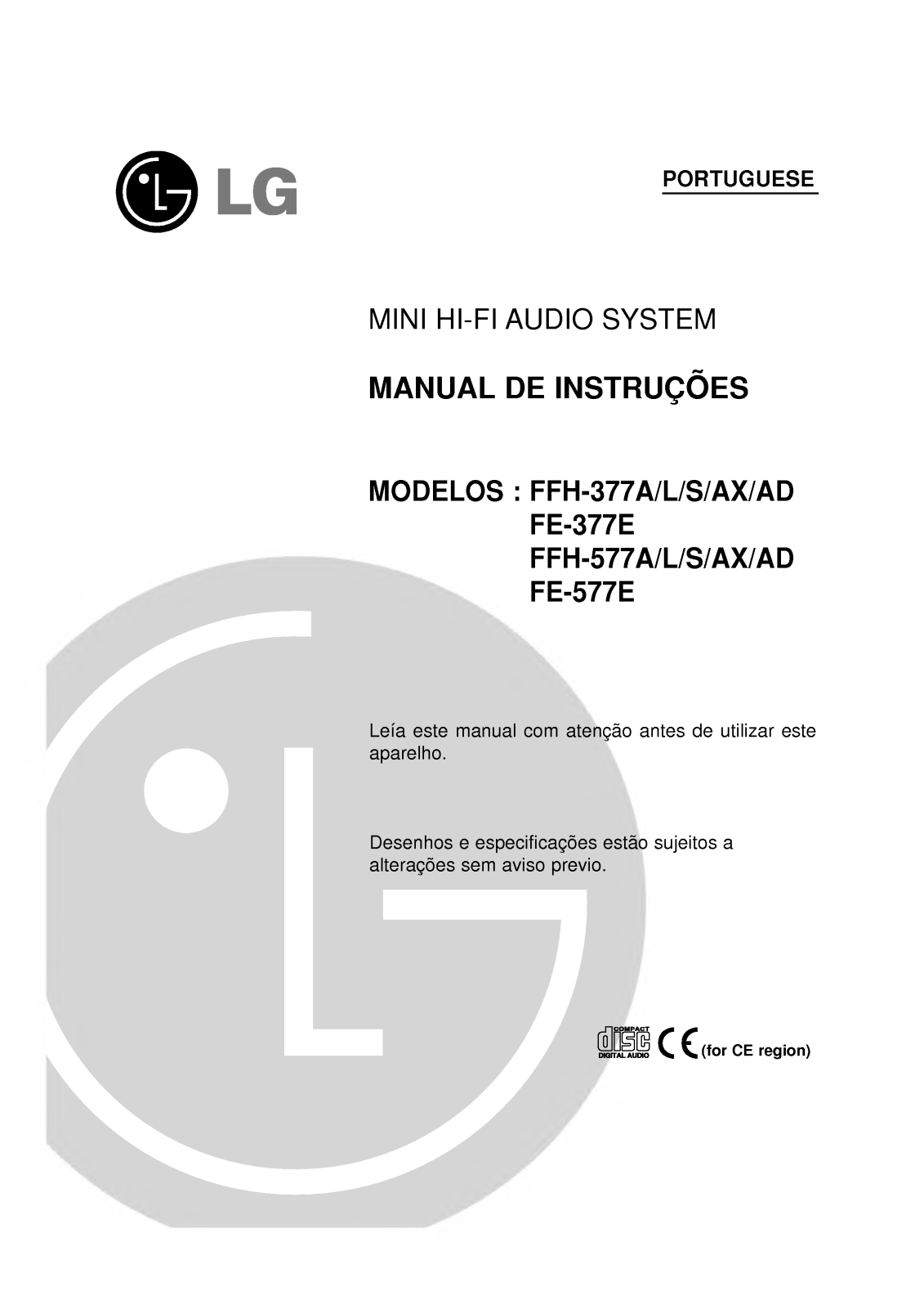 Lg FFH-377A, FFH-377L, FFH-377S, FFH-377AX, FFH-377AD Instructions Manual
