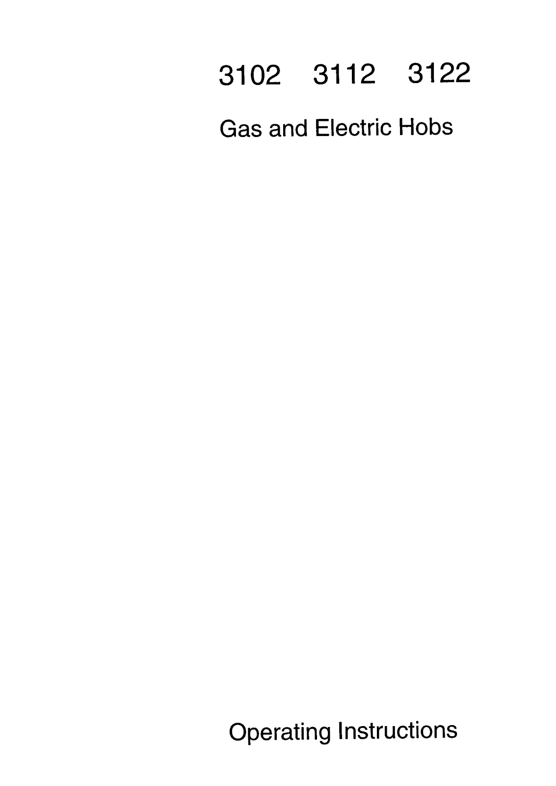 AEG-Electrolux 3122GK-RG, 3112GKW, 3112GK-B, 3112GKL, 3112GKD User Manual